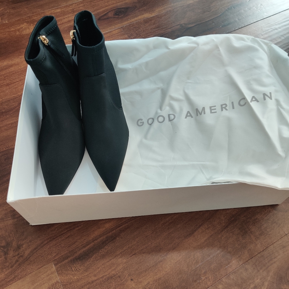 Good American Women’s Neoprene Kickstand Ankle Boot Black Size 5